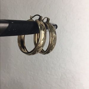 10K Italian Gold hoop earrings